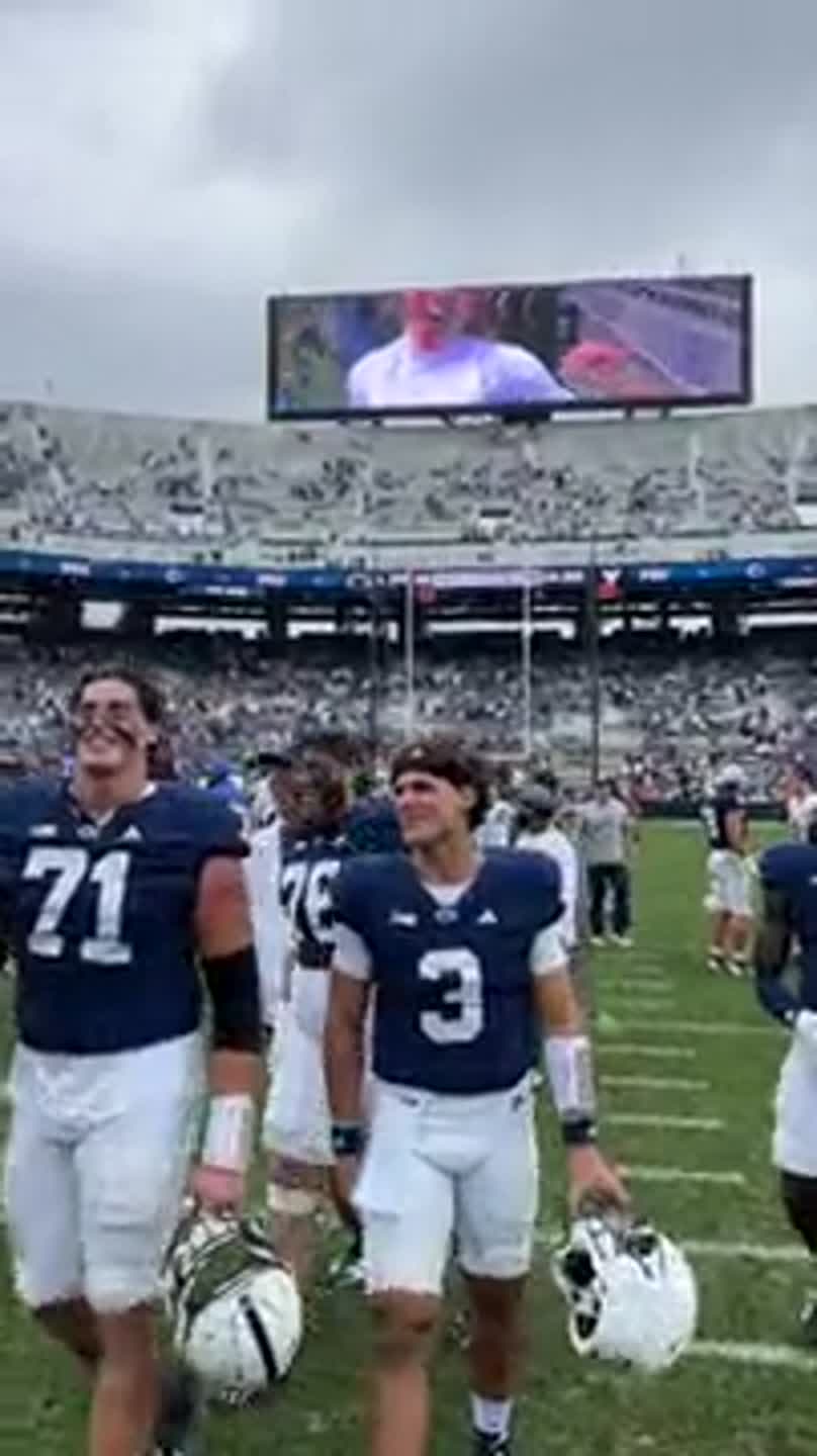 Celebrate with Penn State after the 55-13 win over Buffalo