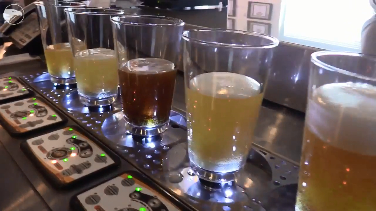 Beer dispenser appears to defy physics