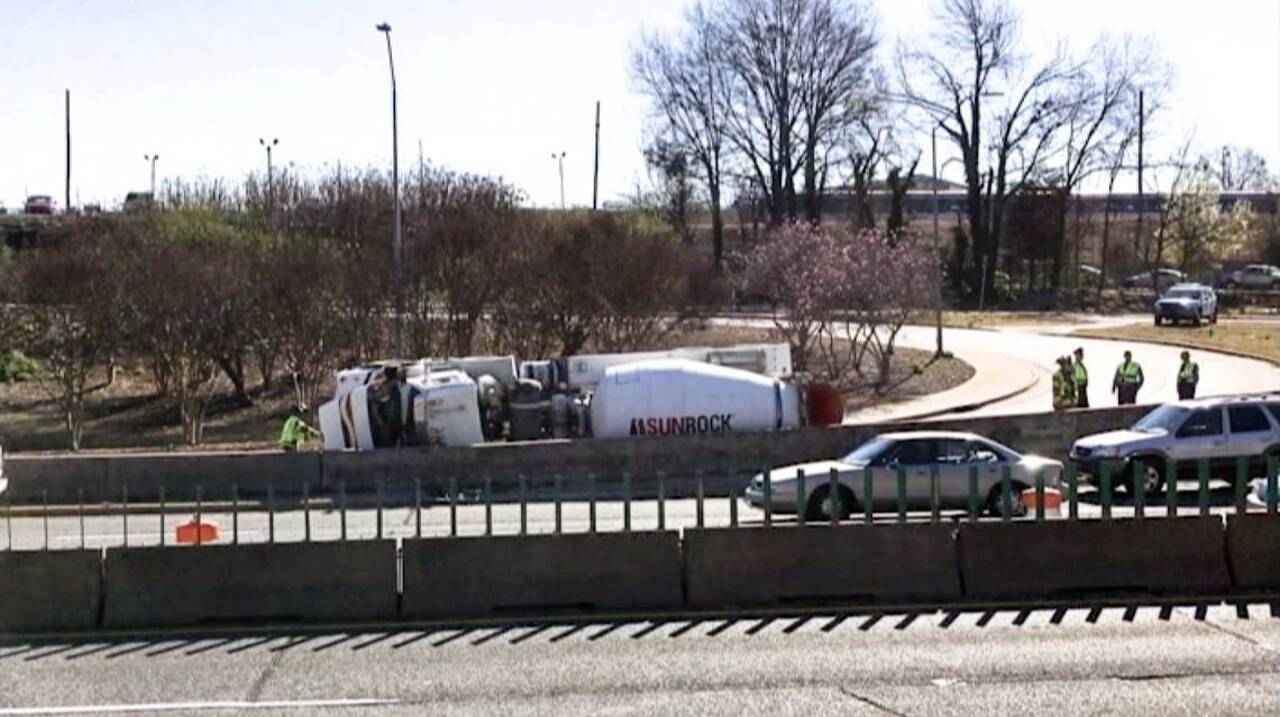 Capital Boulevard, Wade lanes close in Raleigh after cement truck rolls              