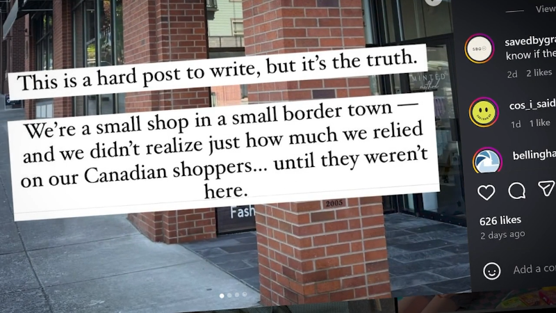 Bellingham Businesses Struggle as Canadian Tourism Slumps