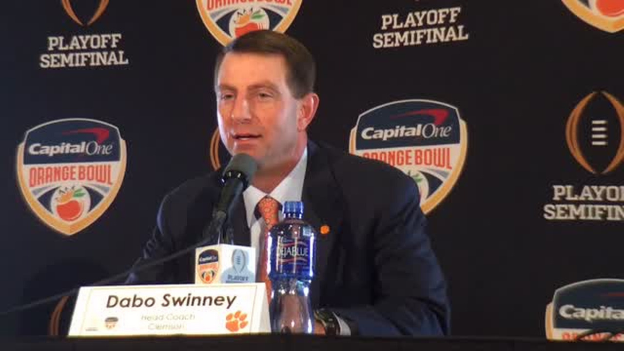 Video: Clemson coach Dabo Swinney speaks to the media