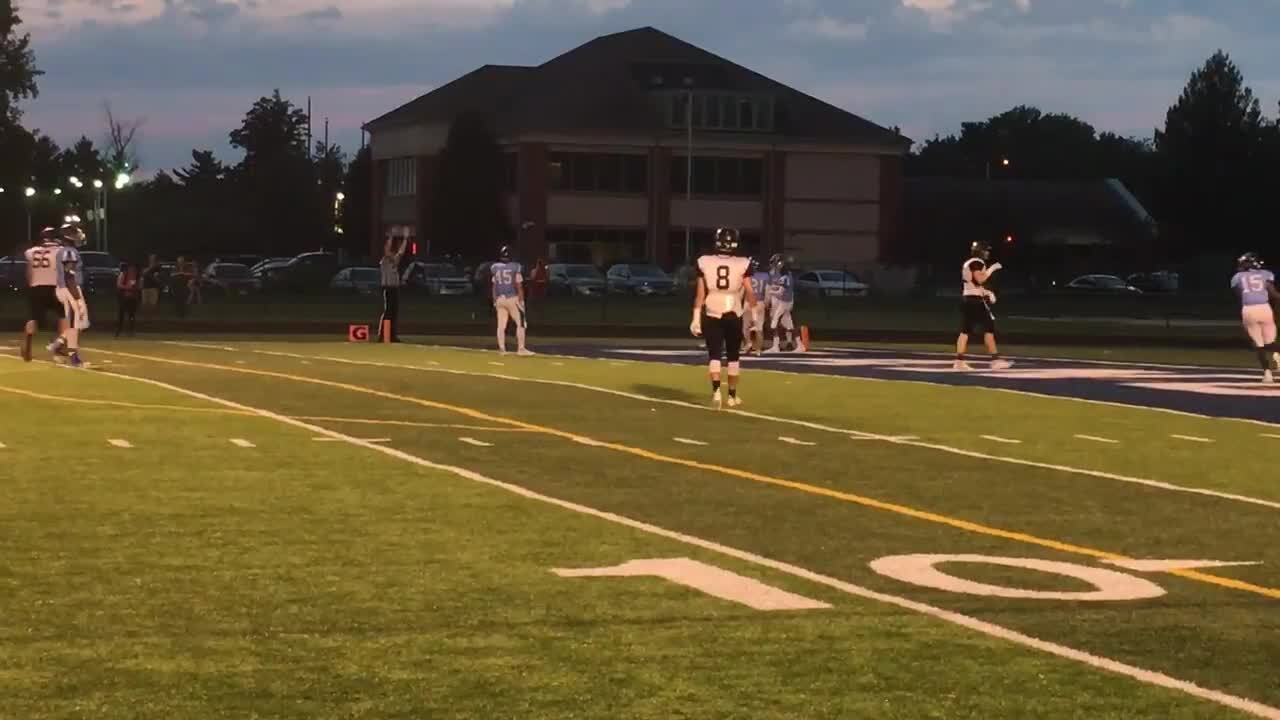 FILE VIDEO: Highland’s Jack Etter and Sam LaPorta connect on 23-yard touchdown pass