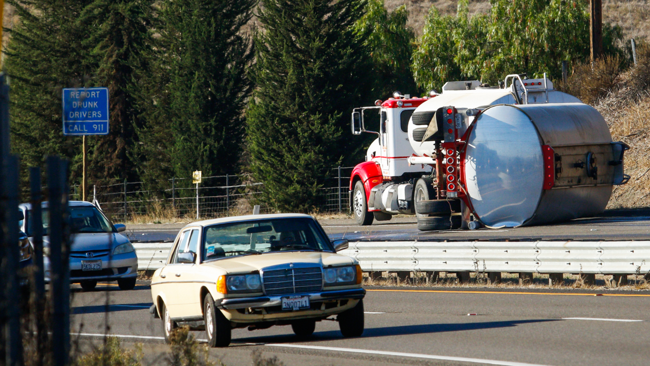Tanker crash closes Highway 101 in San Luis Obispo (Video) | San Luis ...
