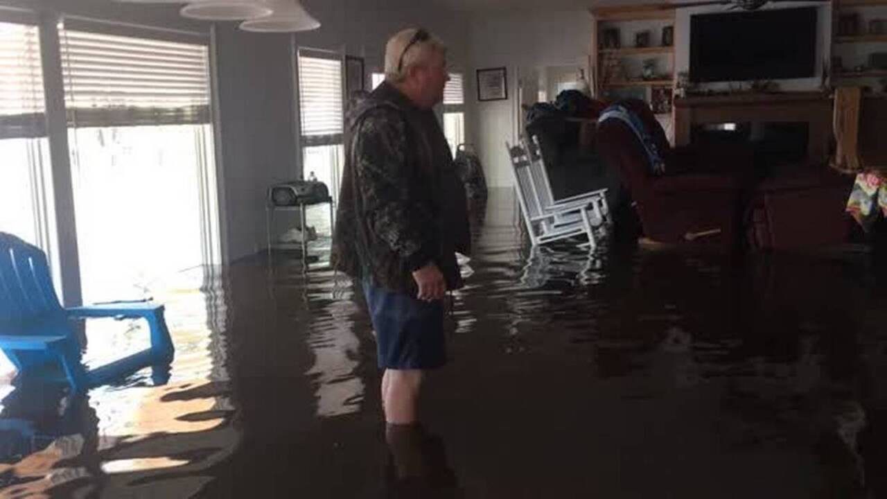 Inside a flooded home in South Carolina after Hurricane Matthew