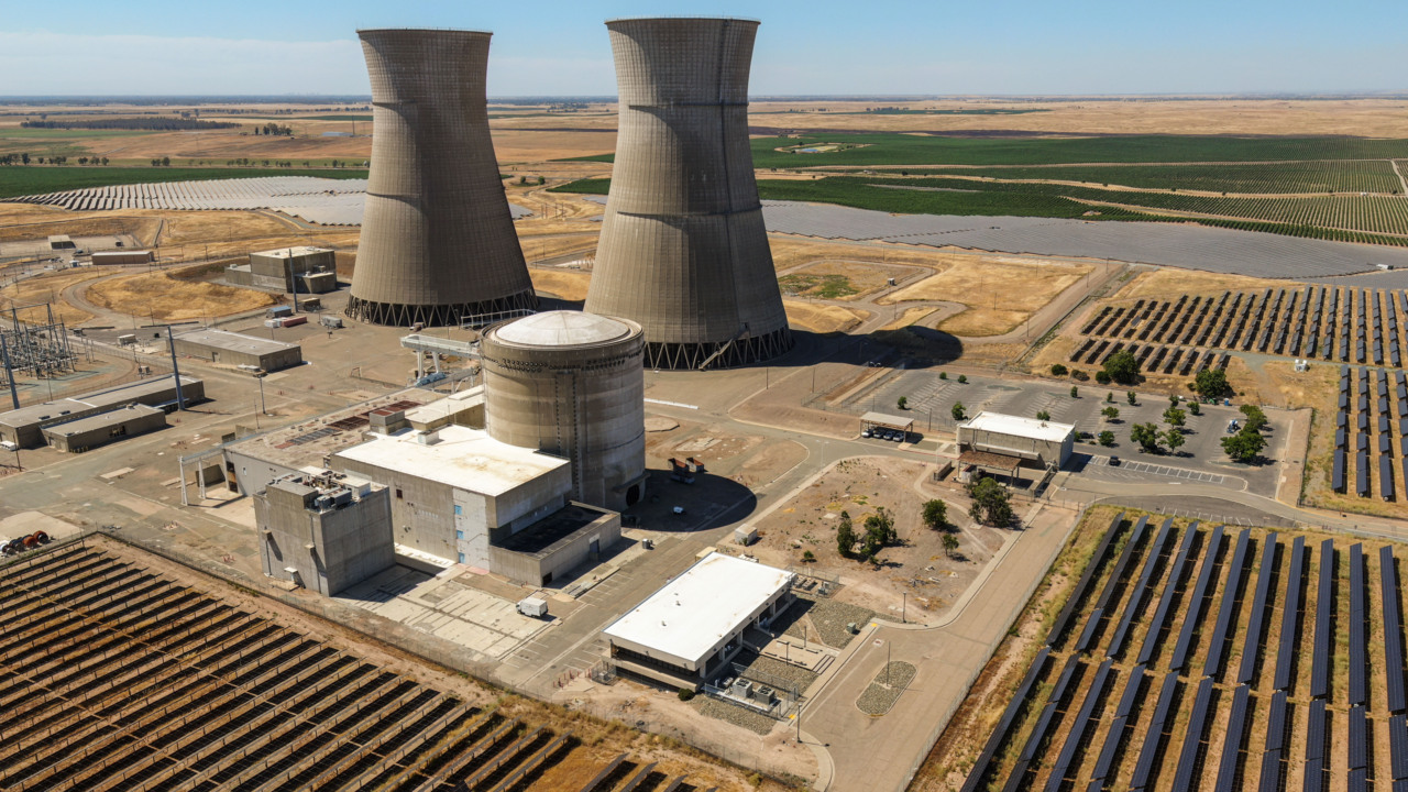 See drone video of shuttered Rancho Seco nuclear power plant outside Sacramento