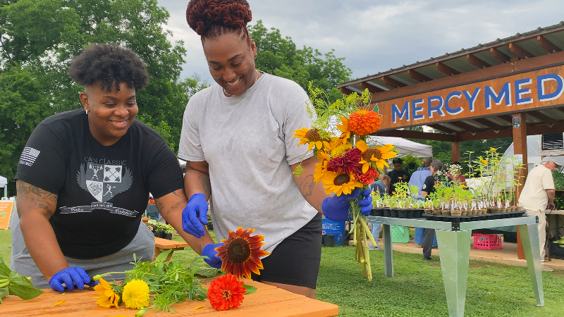 MercyMed Farm offering free flowers at 'You-Pick Flower Fridays.' Learn more here