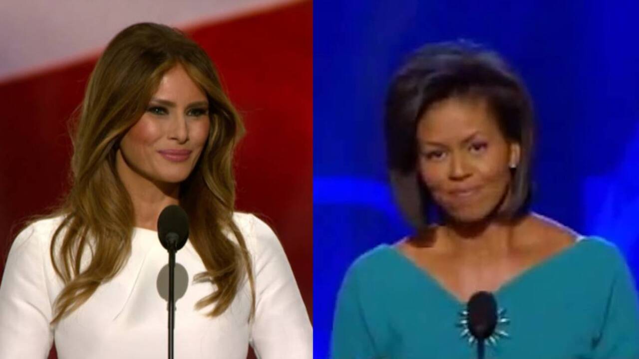 Melania Trump and Michelle Obama convention speeches back-to-back