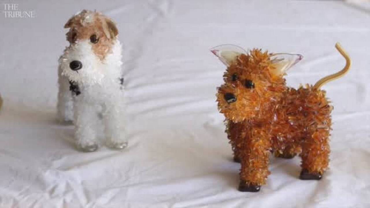 Atascadero sculptor creates art from broken glass