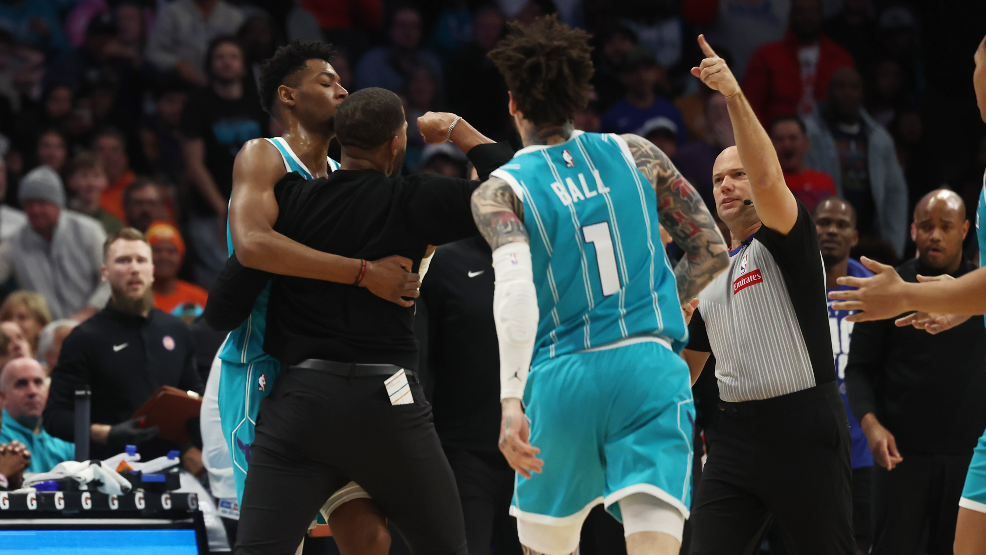 Charles Lee on his ejection following Hornets-Pistons altercation