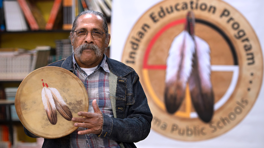 Drum painter leaves legacy with Tacoma’s tribal graduates