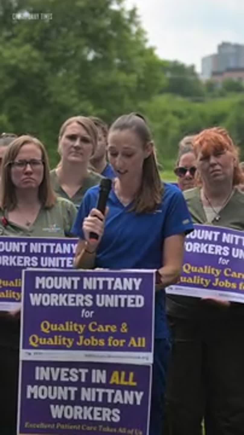 Unionized workers of Mount Nittany Medical Center announce strike