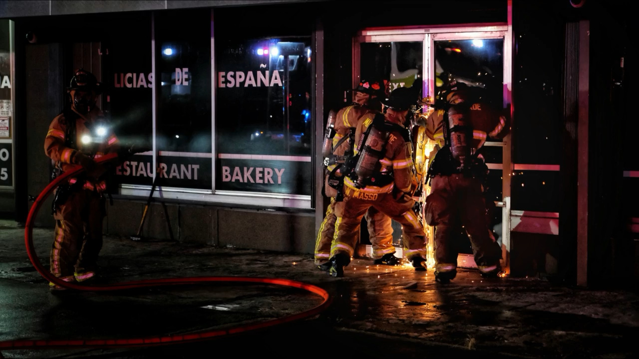 Firefighter hurt in two-alarm fire at popular bakery next to Allen’s Drug Store