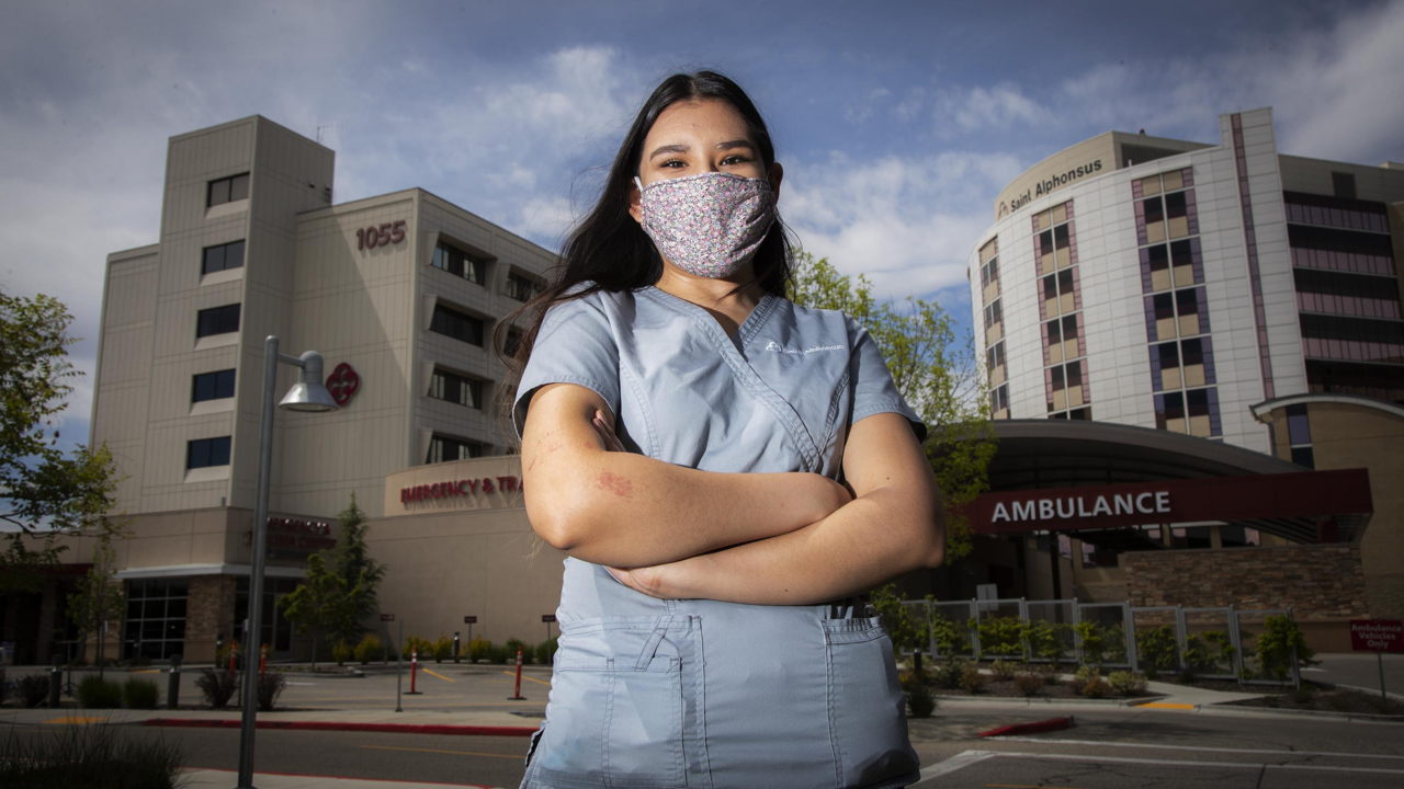Boise State CNA student working on the front lines of COVID-19 pandemic at Saint Alphonsus Hospital