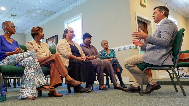 Candidate for governor visits Columbus, advocates for Medicaid expansion