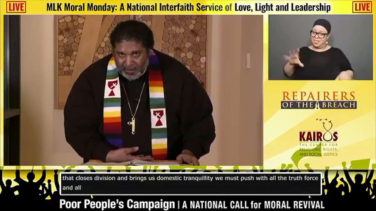 On MLK Day, Rev. William Barber calls for justice