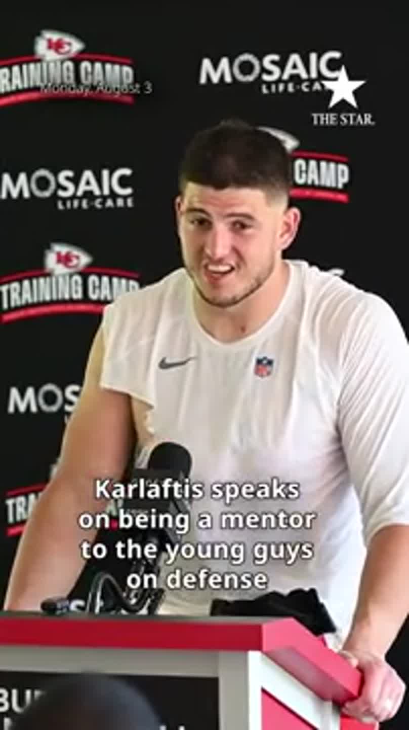 Chiefs' George Karlaftis on his role as a mentor on the team