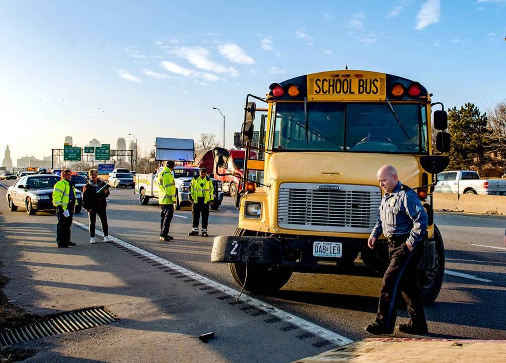 Wrong-way driver causes wreck with school bus (Video) | Kansas City Star