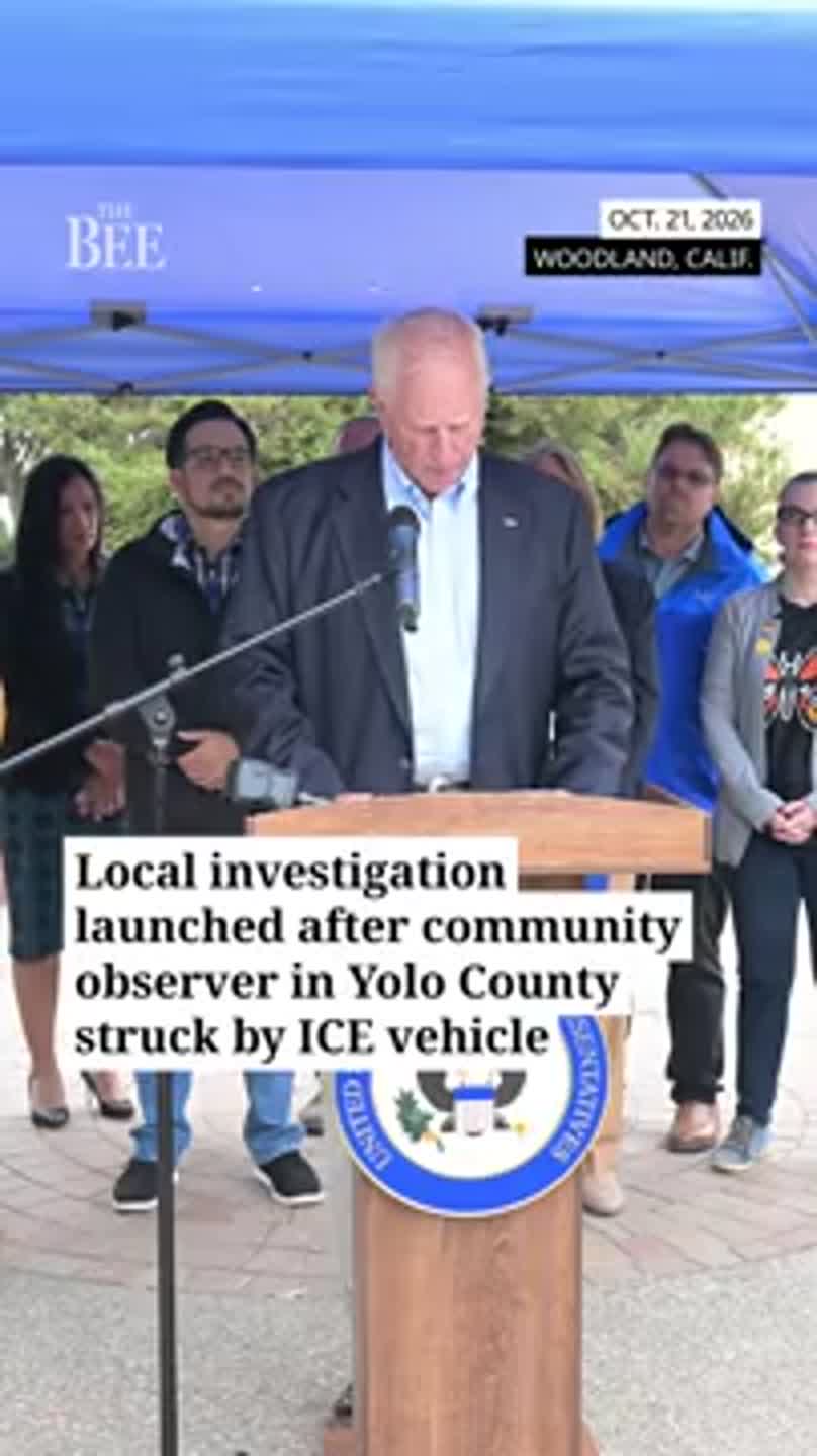 Watch as Congressman, victim speak after man struck by ICE vehicle in Woodland