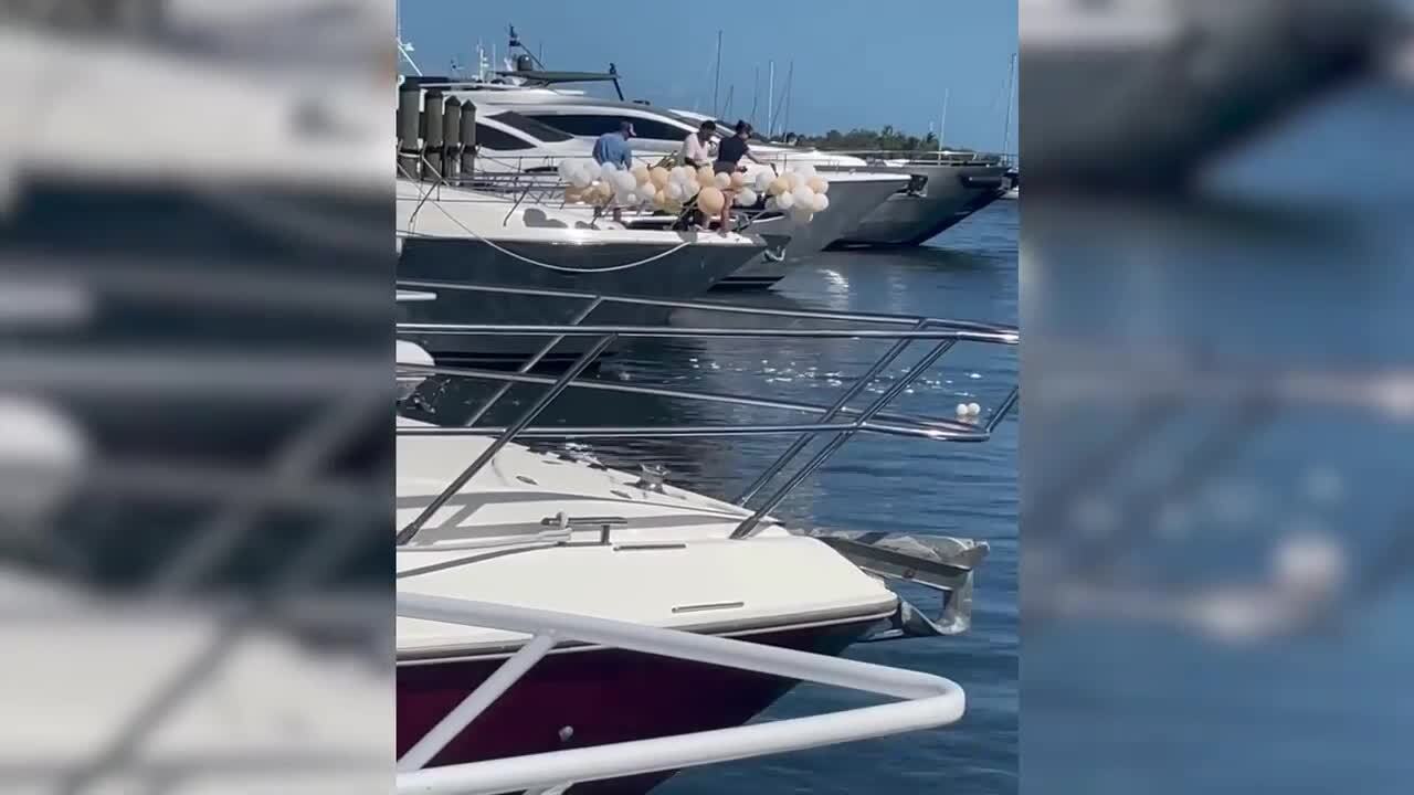 Dos personas arrestadas tras explotar globos en un yate atracado en la Bahía de Biscayne