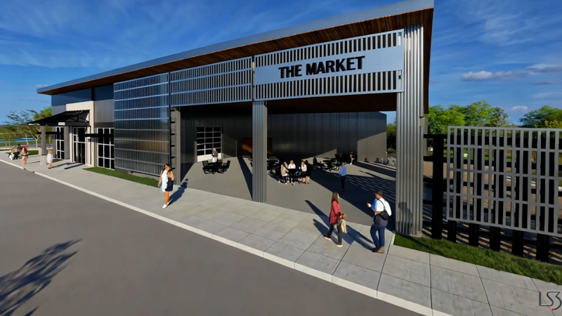 Get a first look at new Bluff Road market, apartments