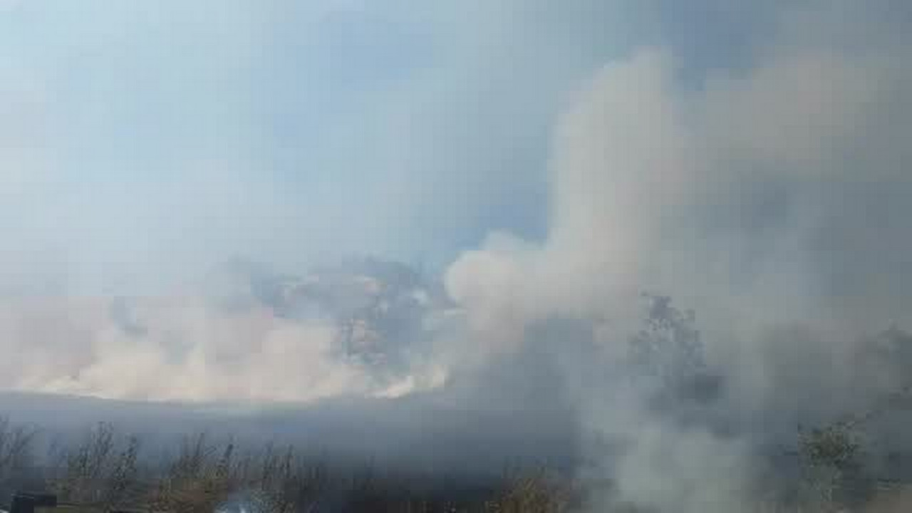 Watch fire crews fighting wild fire near Mariposa