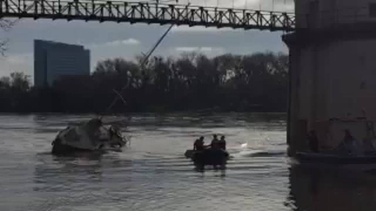 An abandoned ship barrels down the Sacramento River. Who is responsible?