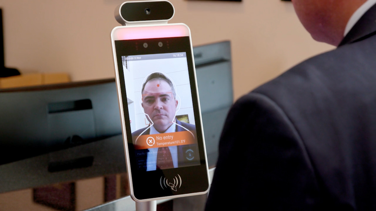 Temperature sensing kiosk aids in COVID reopening