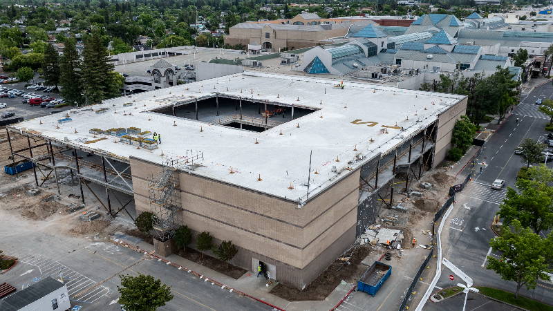 See drone video of construction at former Sears at Arden Fair mall 