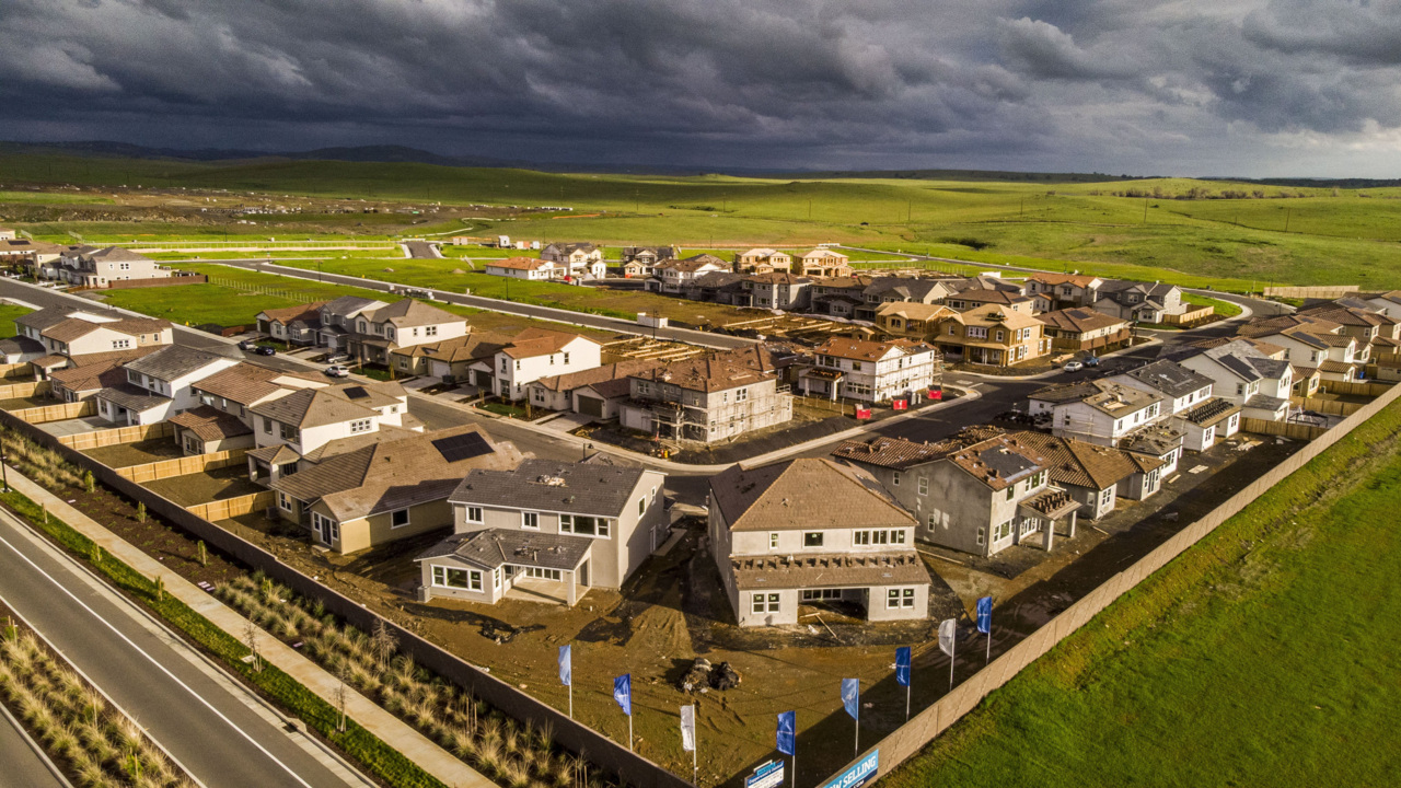 Drone view shows south of Hwy. 50 development in Folsom, future spot for 11,000 homes
