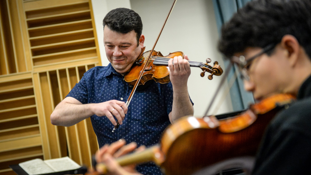 His instrument is older than the U.S. Watch him play it with the Fresno Youth Orchestras