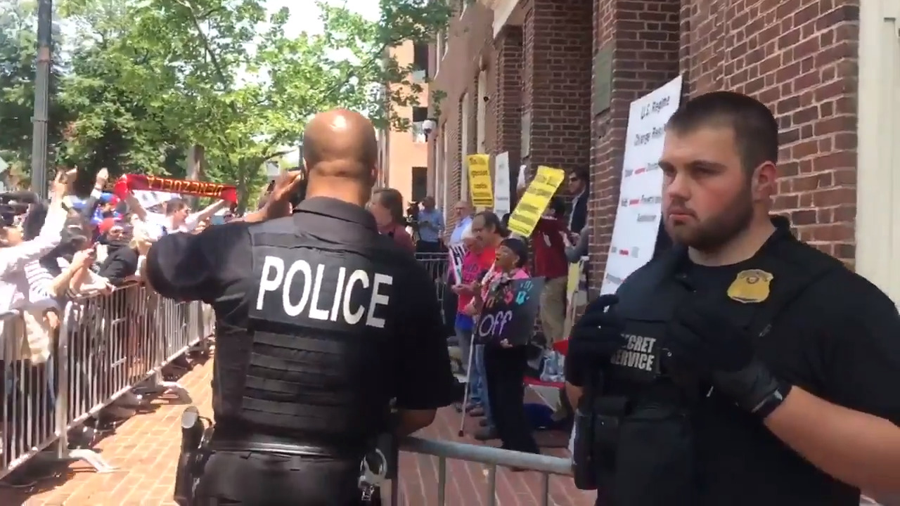 A Republican lawmaker wants pro-Maduro protesters booted from the Venezuelan embassy