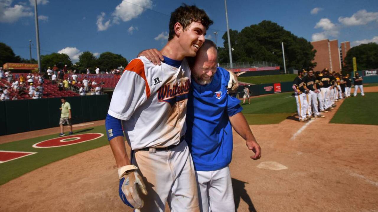 Whiteville head coach Brett Harwood speaks about winning the NCHSAA baseball championship and MacKenzie Gore