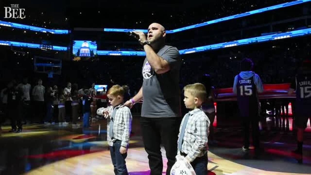 Christopher Infantino sings national anthem at new arena