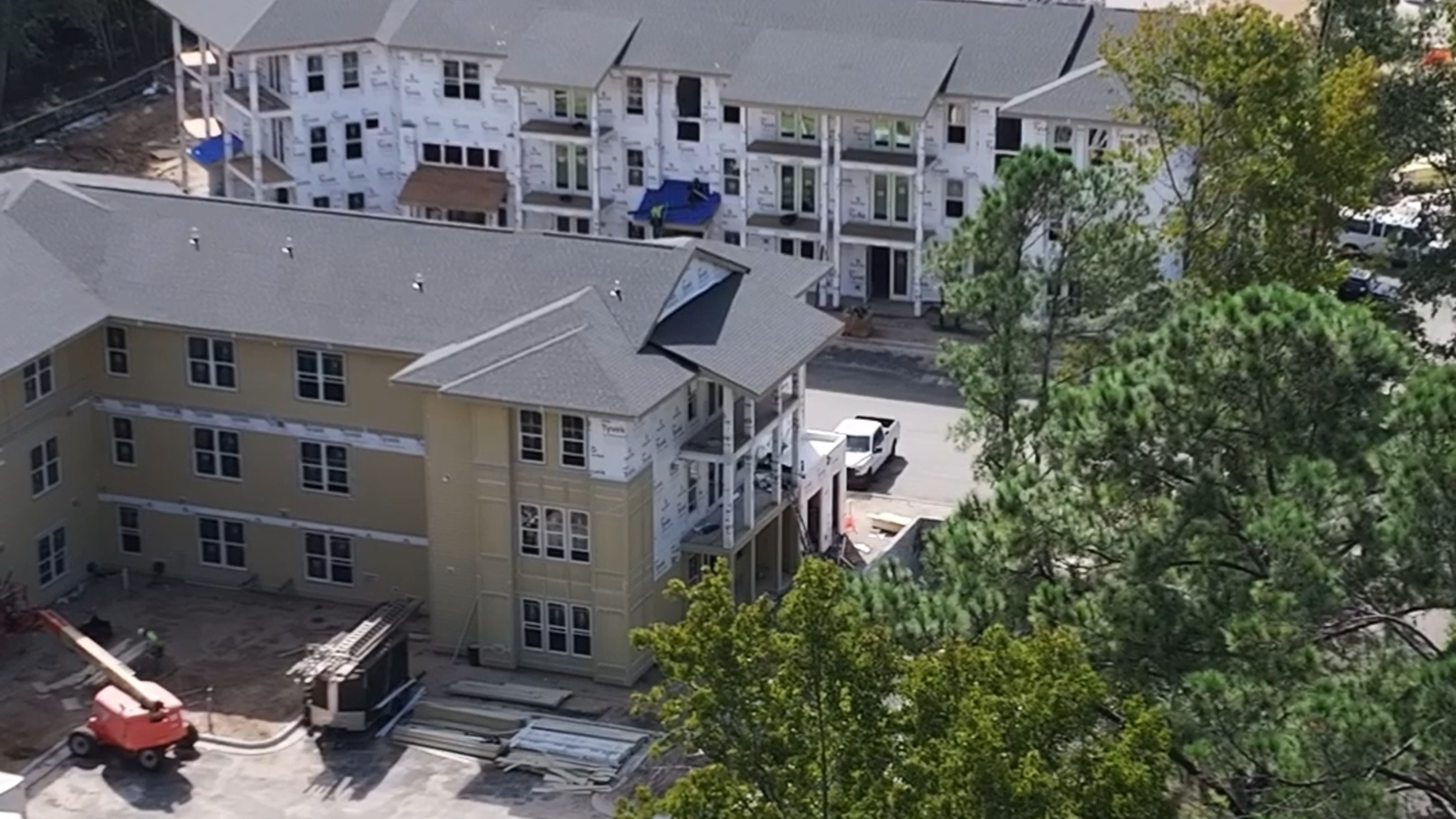 Drone footage shows Hilton Head's workforce housing with vertical construction