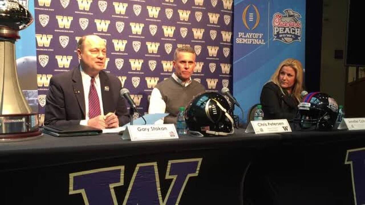 Peach Bowl press conference at UW