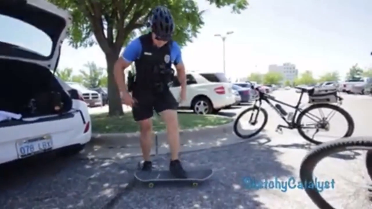 Watch a WPD officer nail skateboard tricks at Riverfest