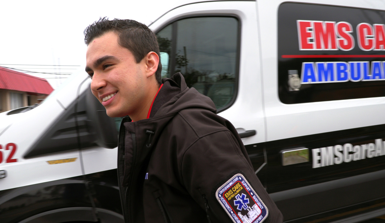 Young Columbus EMT says personal experience with COVID helps him connect to patients
