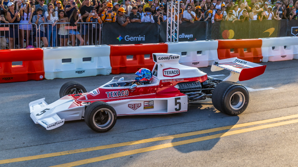 A parade of McLaren Racing's Formula 1 history