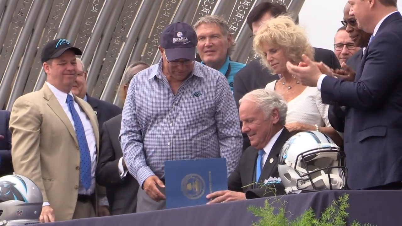 ‘Welcome to Rock Hill’: Carolina Panthers make move official at downtown pep rally.