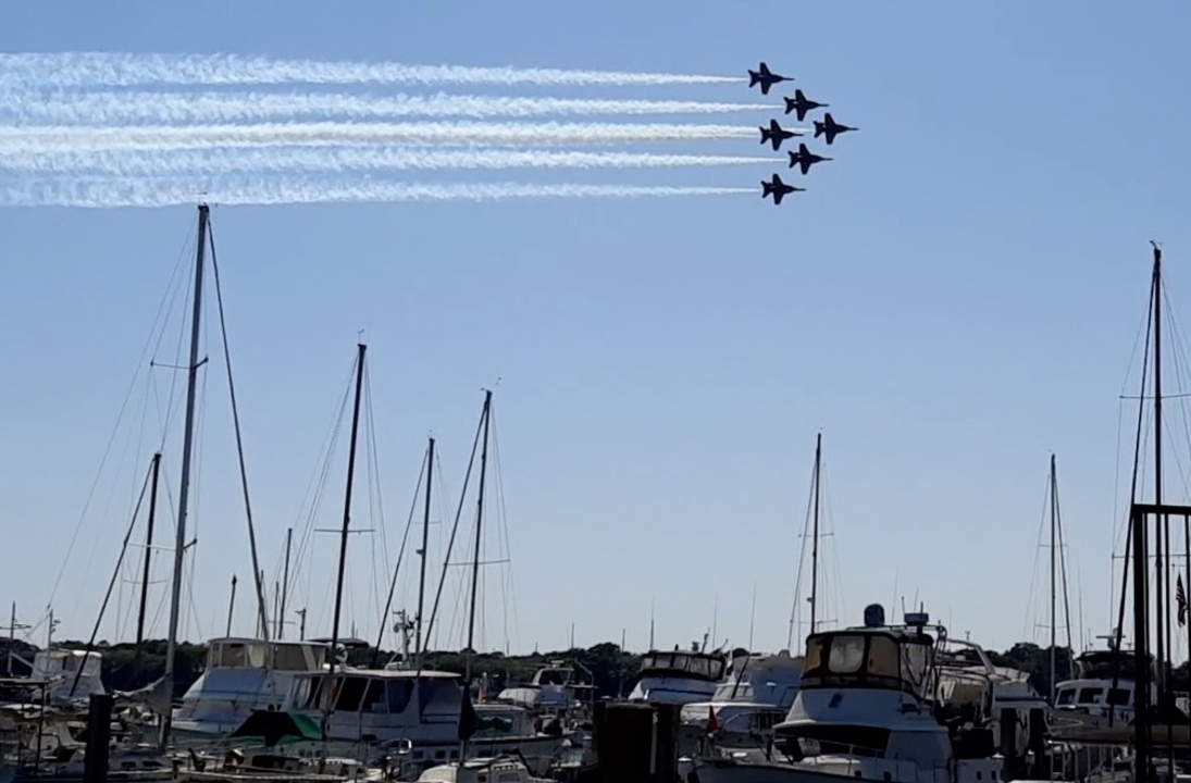 MCAS Beaufort hosts Blue Angels as they practice; Not a bad seat in the house