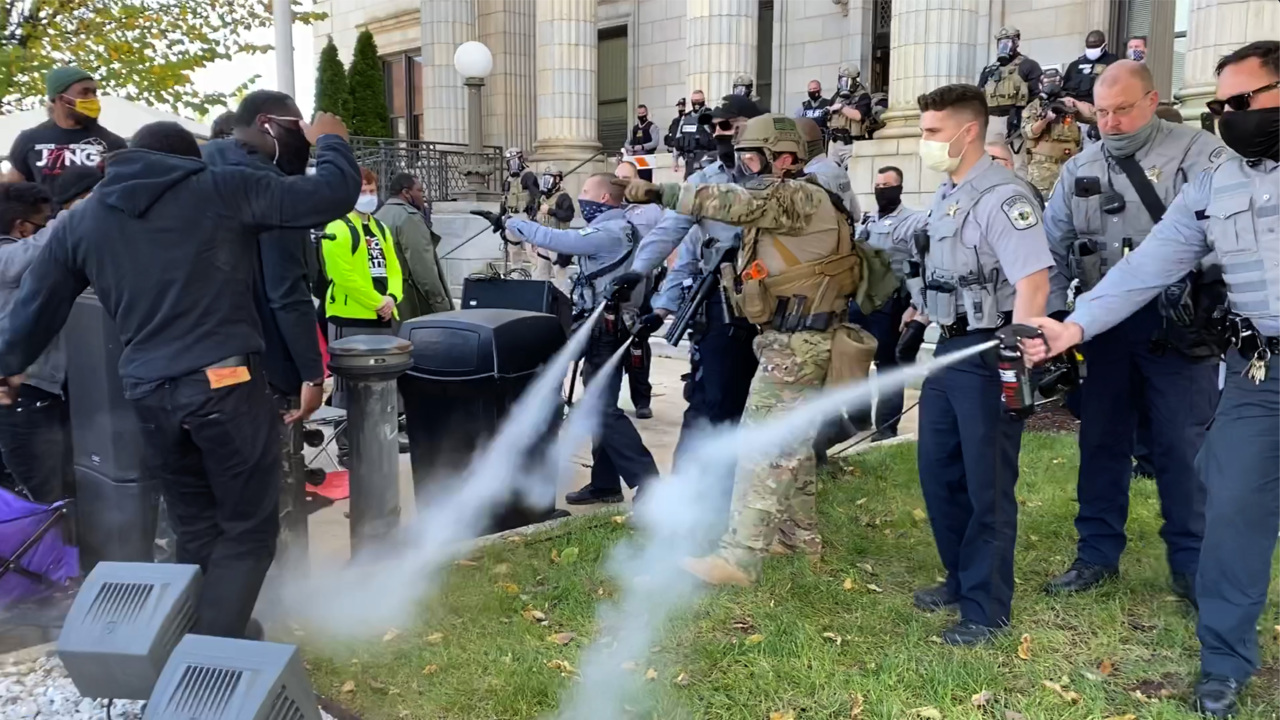 The pepper spraying of marchers by Alamance officers calls out for investigations