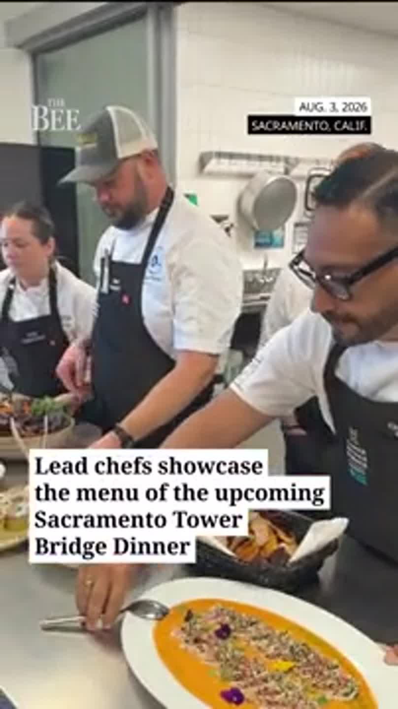 Watch as chefs reveal the 2026 Sacramento Tower Bridge Dinner menu