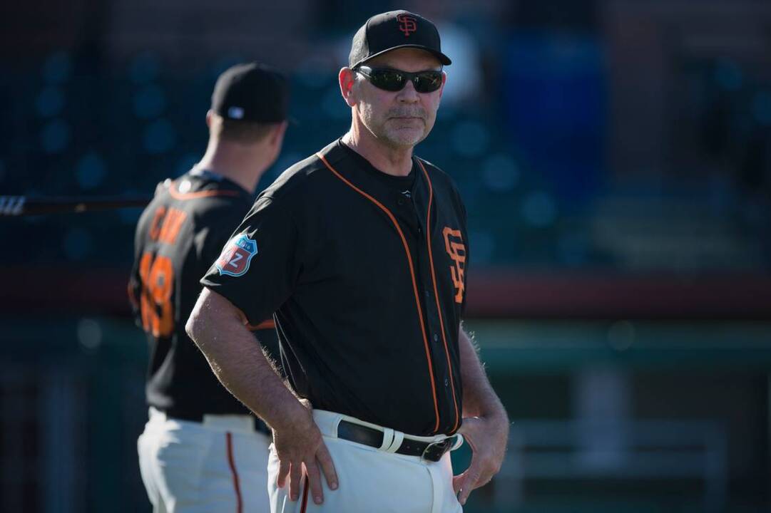 Giants manager Bruce Bochy before NLDS Game 1