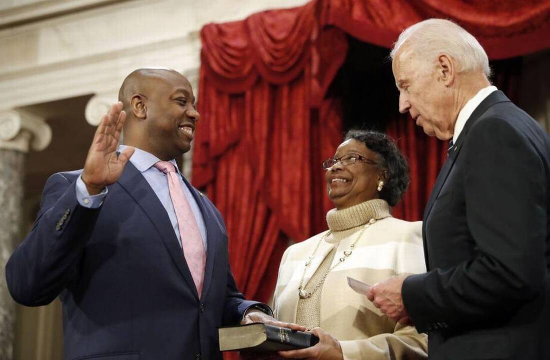 ‘When I die, I want to be reborn in Charleston,’ Biden tells Sen. Scott at swearing-in