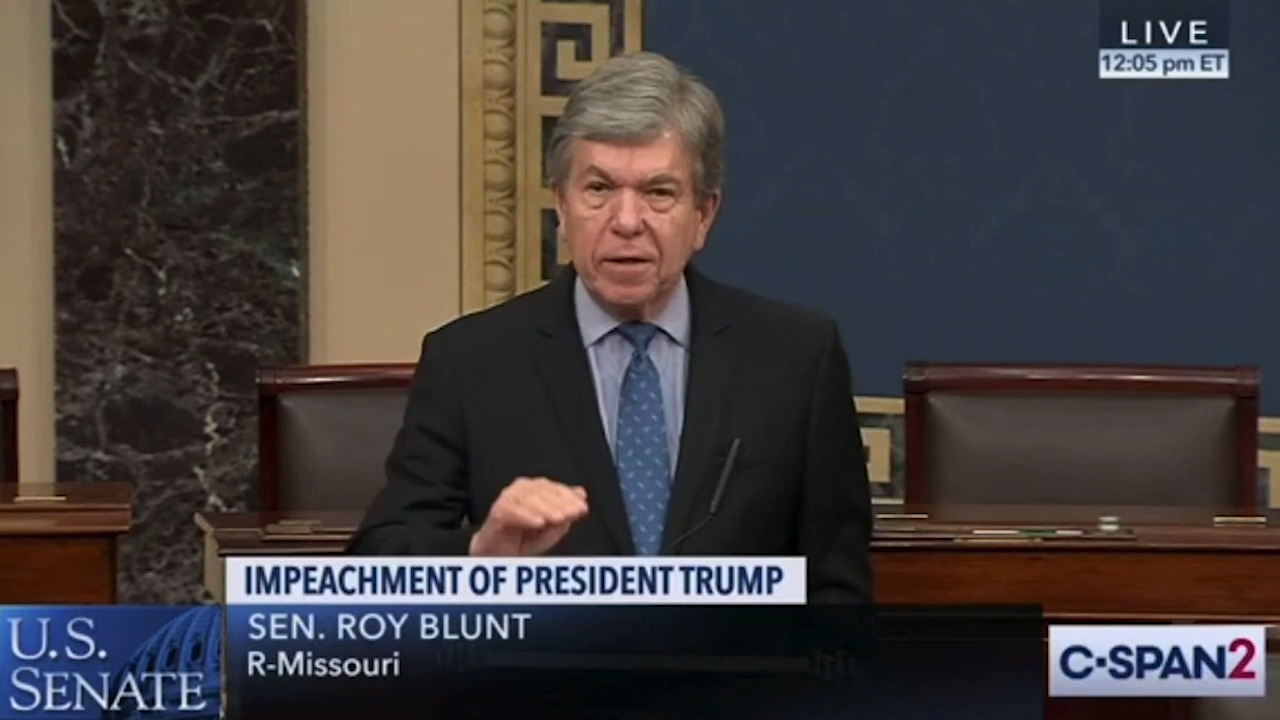 Blunt: House should have taken more time before sending articles of impeachment to Senate