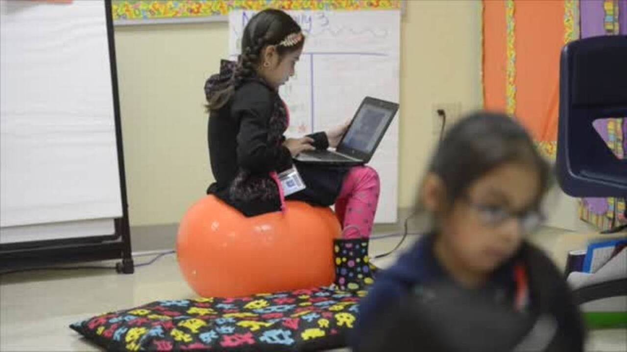 No desks? No chairs? No problem for Winterfield second-graders