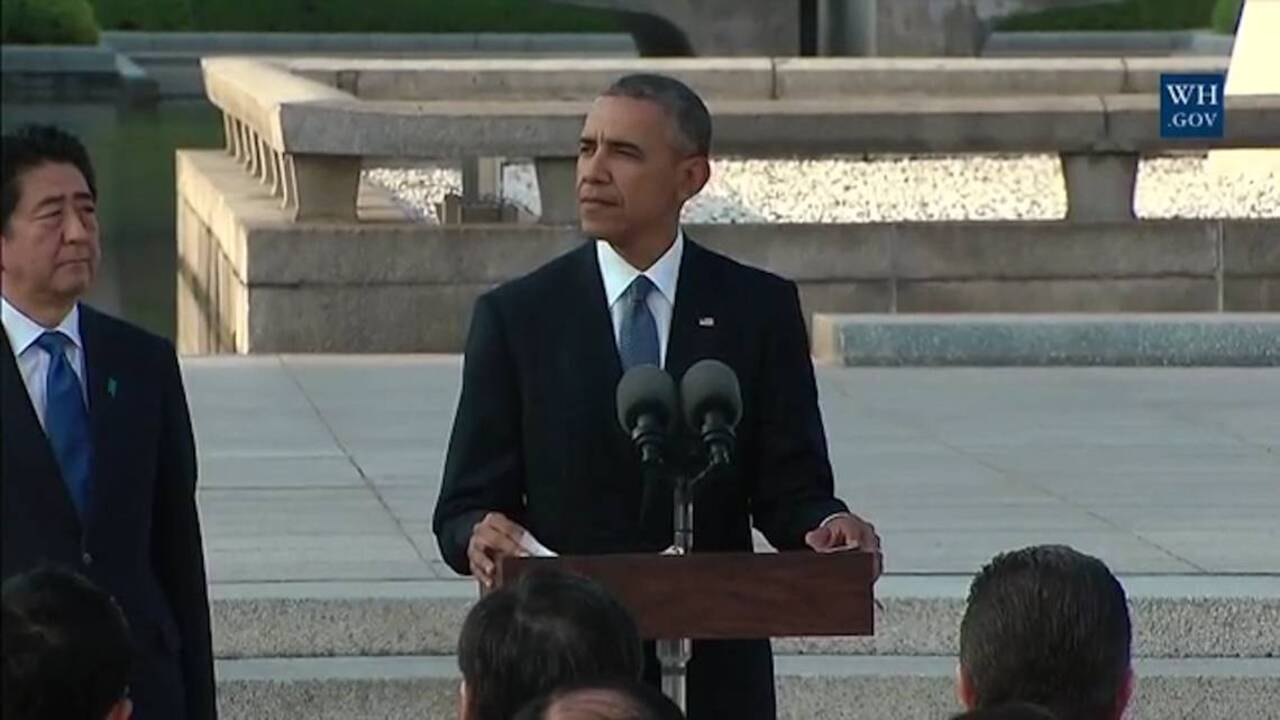“We are not bound to repeat the mistakes of the past,” says Obama in Hiroshima