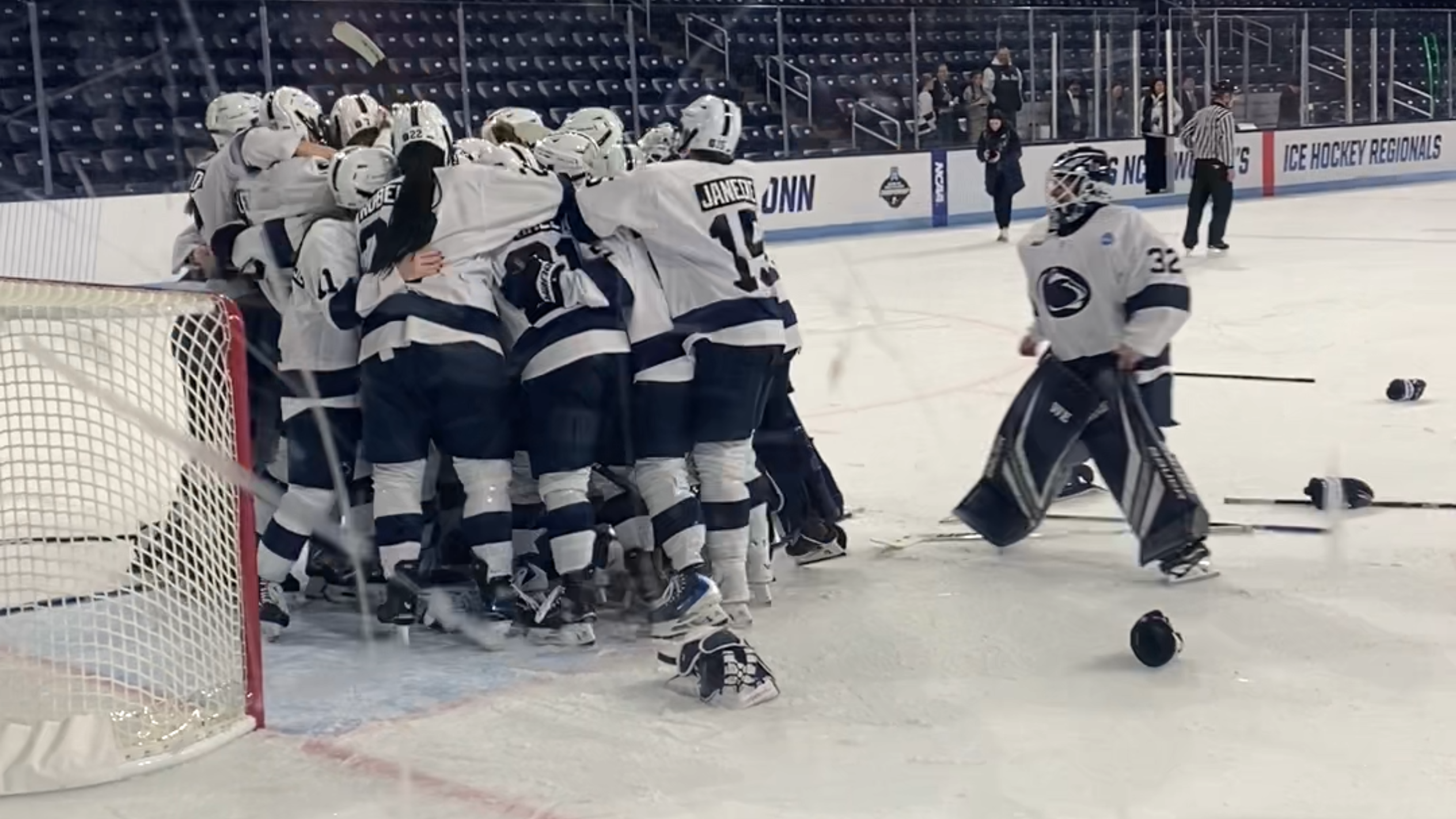 See Penn State women’s hockey celebrate after advancing to first-ever Frozen Four