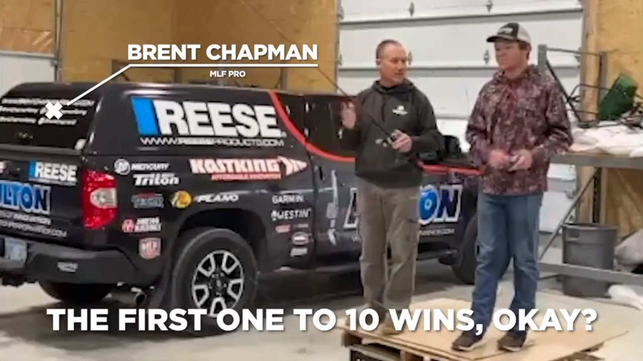 Local pro angler Brent Chapman of Lake Quivira and others perform trick shots