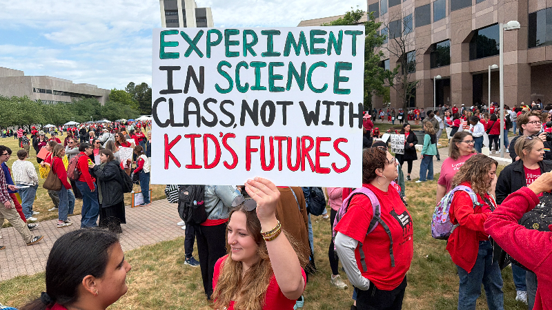 Photos: NC teacher protest in Raleigh draws thousands for May Day rally